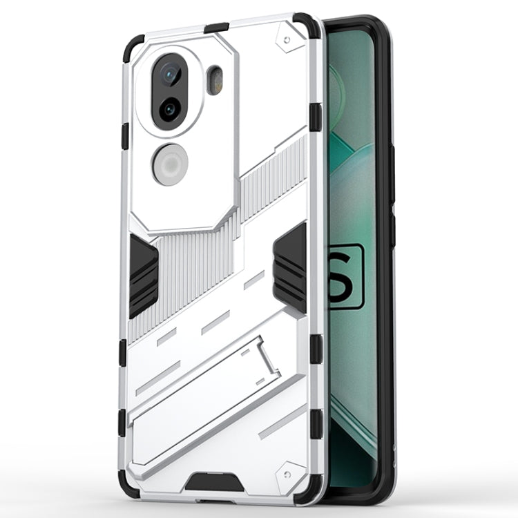 Punk Armor 2 in 1 PC + TPU Phone Case with Holder, For vivo V60 5G Global, For vivo V50 5G Global, For vivo iQOO Z9s Pro 5G India, For vivo iQOO Z9s 5G Global, For vivo V30e 5G Global, For vivo iQOO Z9X 5G