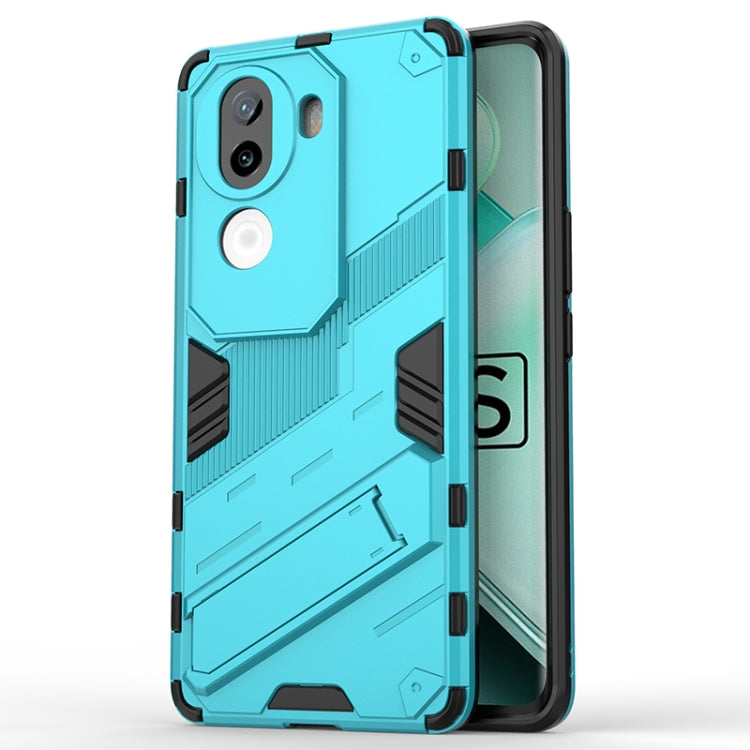 Punk Armor 2 in 1 PC + TPU Phone Case with Holder, For vivo V60 5G Global, For vivo V50 5G Global, For vivo iQOO Z9s Pro 5G India, For vivo iQOO Z9s 5G Global, For vivo V30e 5G Global, For vivo iQOO Z9X 5G