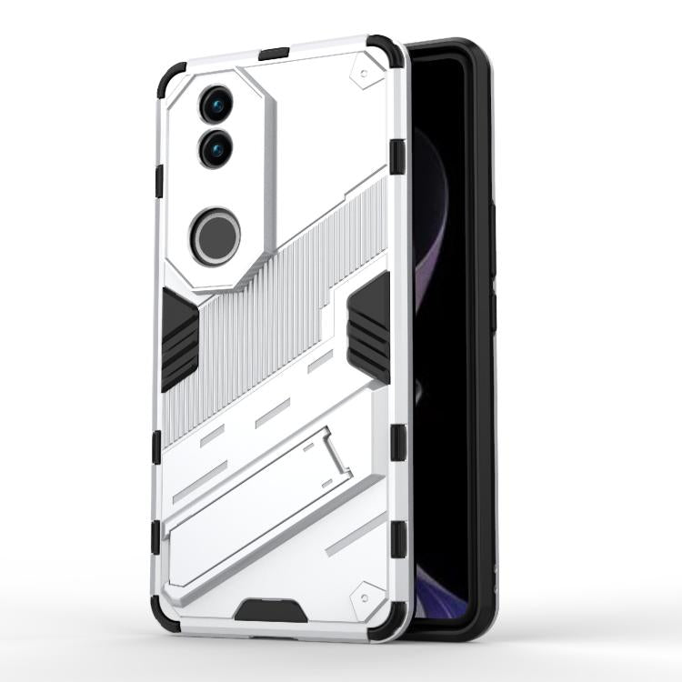 Punk Armor 2 in 1 PC + TPU Phone Case with Holder, For vivo V60 5G Global, For vivo V50 5G Global, For vivo iQOO Z9s Pro 5G India, For vivo iQOO Z9s 5G Global, For vivo V30e 5G Global, For vivo iQOO Z9X 5G