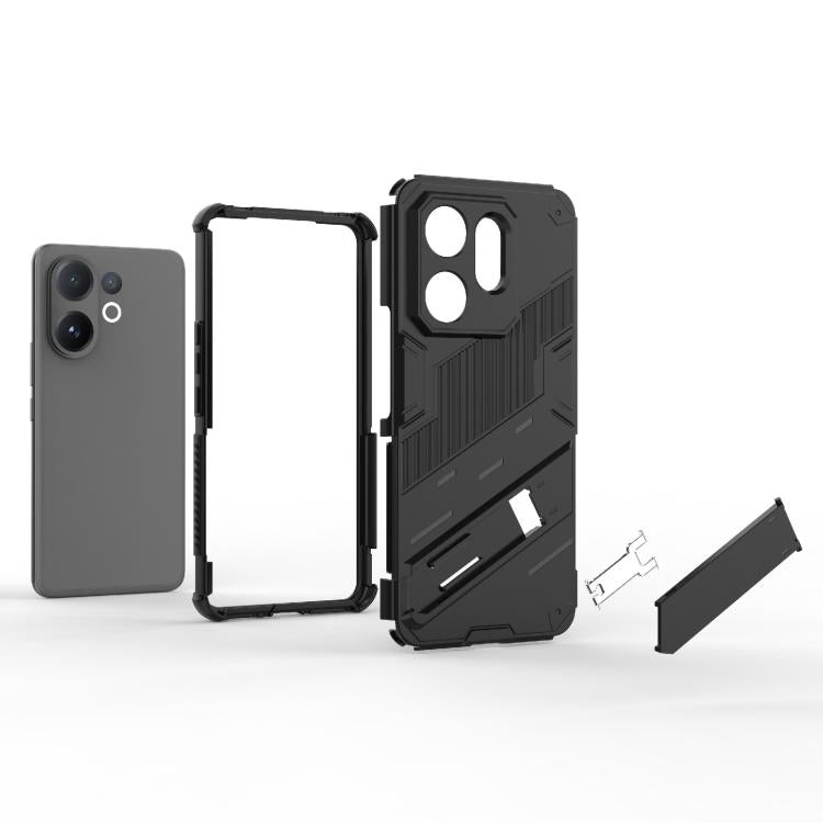 Punk Armor 2 in 1 PC + TPU Phone Case with Holder, For vivo V60 5G Global, For vivo V50 5G Global, For vivo iQOO Z9s Pro 5G India, For vivo iQOO Z9s 5G Global, For vivo V30e 5G Global, For vivo iQOO Z9X 5G