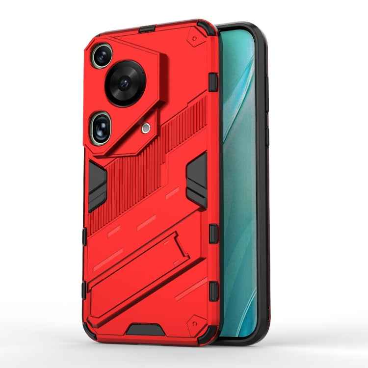Punk Armor 2 in 1 PC + TPU Phone Case with Holder, For Huawei Mate 70 Pro / 70 Pro+, For Huawei Pura 70 Pro / 70 Pro+, For Huawei Pura 70 Ultra, For Huawei Pura 70, For Huawei nova 11 SE, For Huawei nova 12 Pro