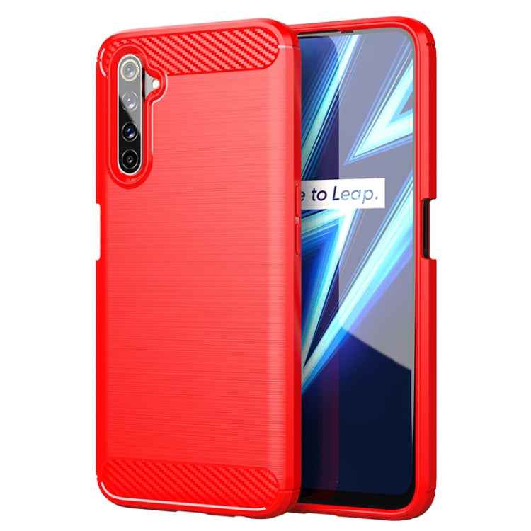 Brushed Texture Carbon Fiber TPU Phone Case, For Realme 6 Pro