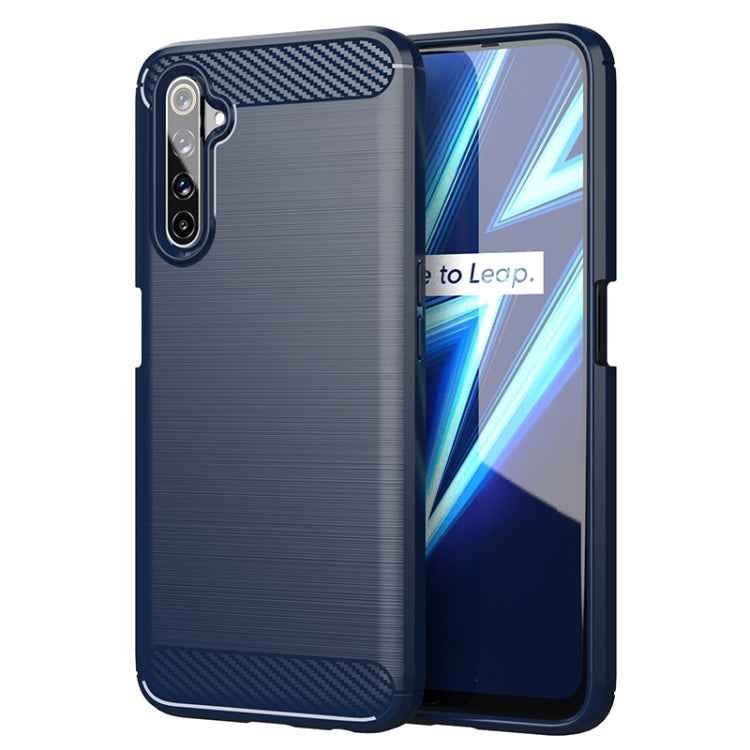 Brushed Texture Carbon Fiber TPU Phone Case, For Realme 6 Pro