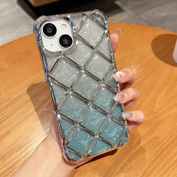 3D Diamond Lattice Laser Engraving Glitter Paper Phone Case, For iPhone 15 Pro Max, For iPhone 14 / 13, For iPhone 14 Pro, For iPhone 15 Pro, For iPhone 14 Pro Max, For iPhone 13 Pro Max, For iPhone 15, For iPhone 13 Pro
