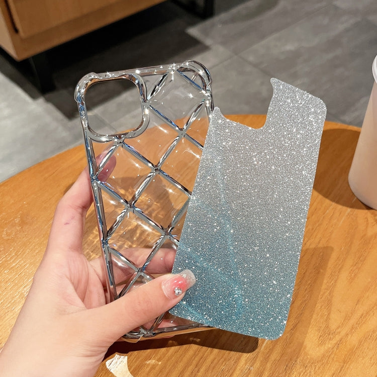 3D Diamond Lattice Laser Engraving Glitter Paper Phone Case