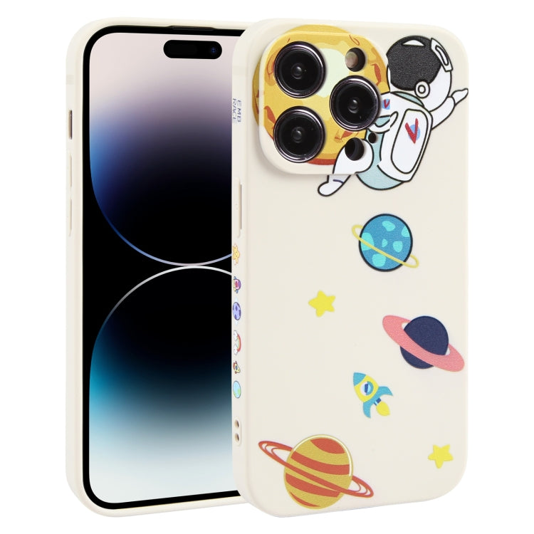 Hug Moon Astronaut Pattern TPU Phone Case