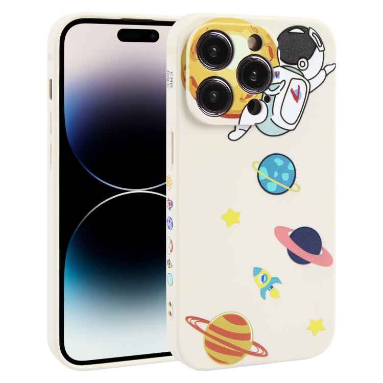 Hug Moon Astronaut Pattern TPU Phone Case