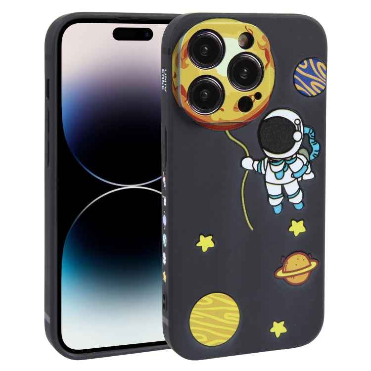Hug Moon Astronaut Pattern TPU Phone Case