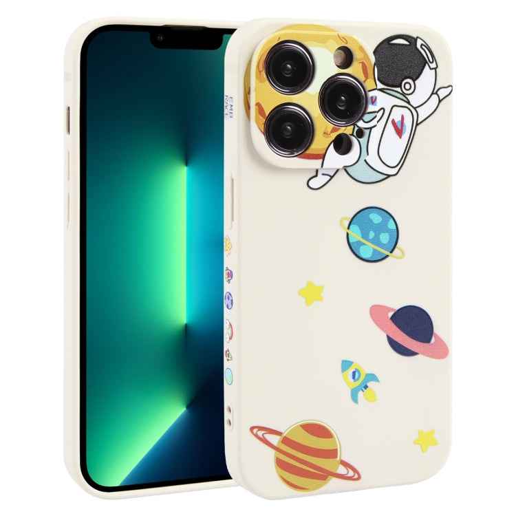 Hug Moon Astronaut Pattern TPU Phone Case