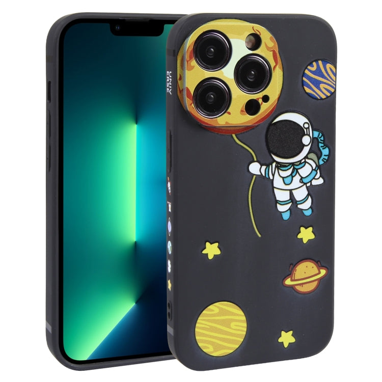 Hug Moon Astronaut Pattern TPU Phone Case
