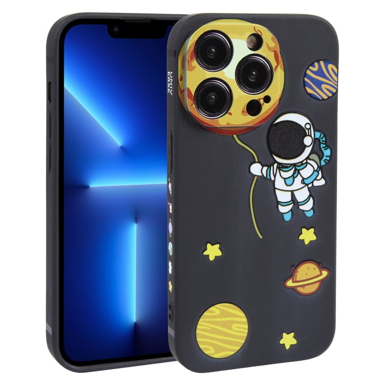 Hug Moon Astronaut Pattern TPU Phone Case
