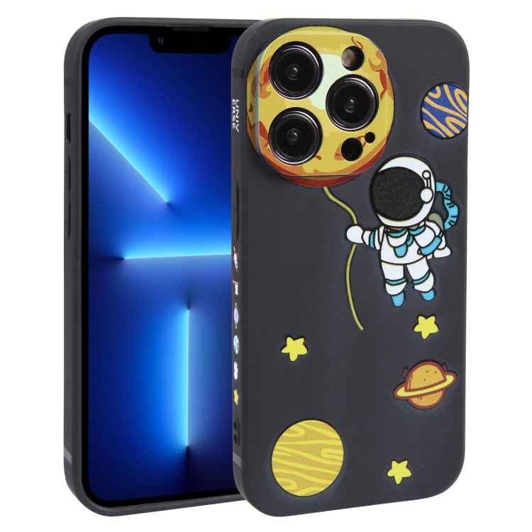 Hug Moon Astronaut Pattern TPU Phone Case