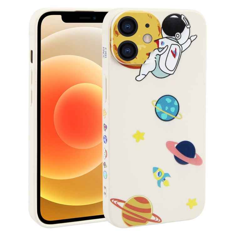 Hug Moon Astronaut Pattern TPU Phone Case