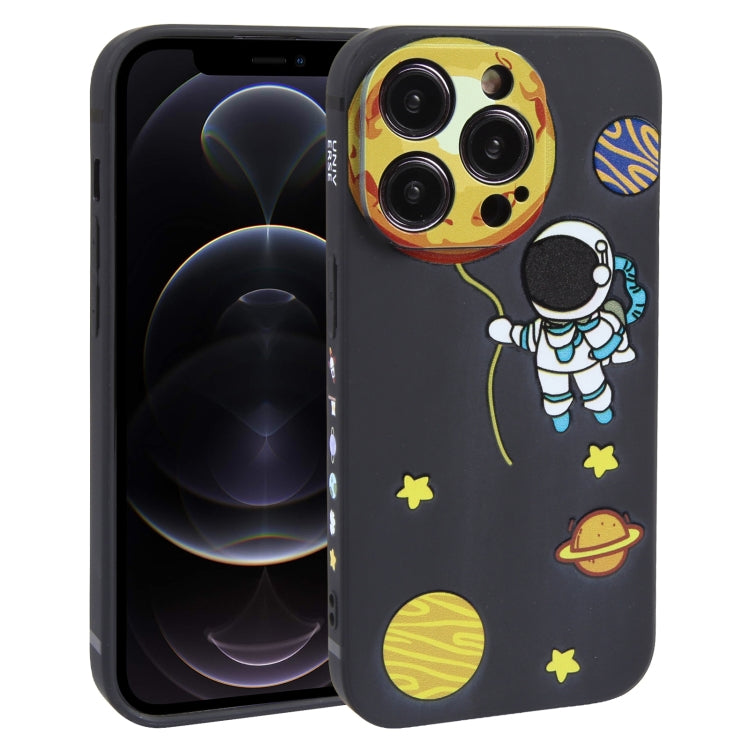 Hug Moon Astronaut Pattern TPU Phone Case
