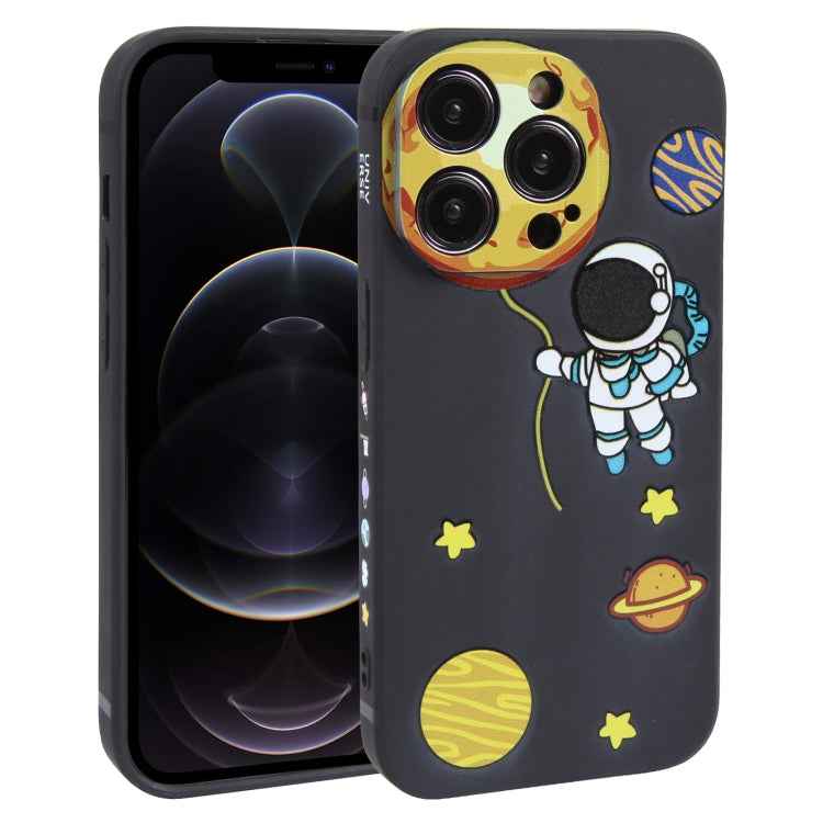 Hug Moon Astronaut Pattern TPU Phone Case