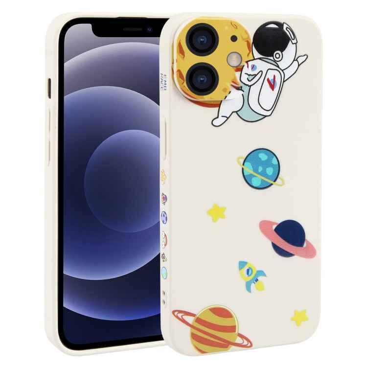 Hug Moon Astronaut Pattern TPU Phone Case
