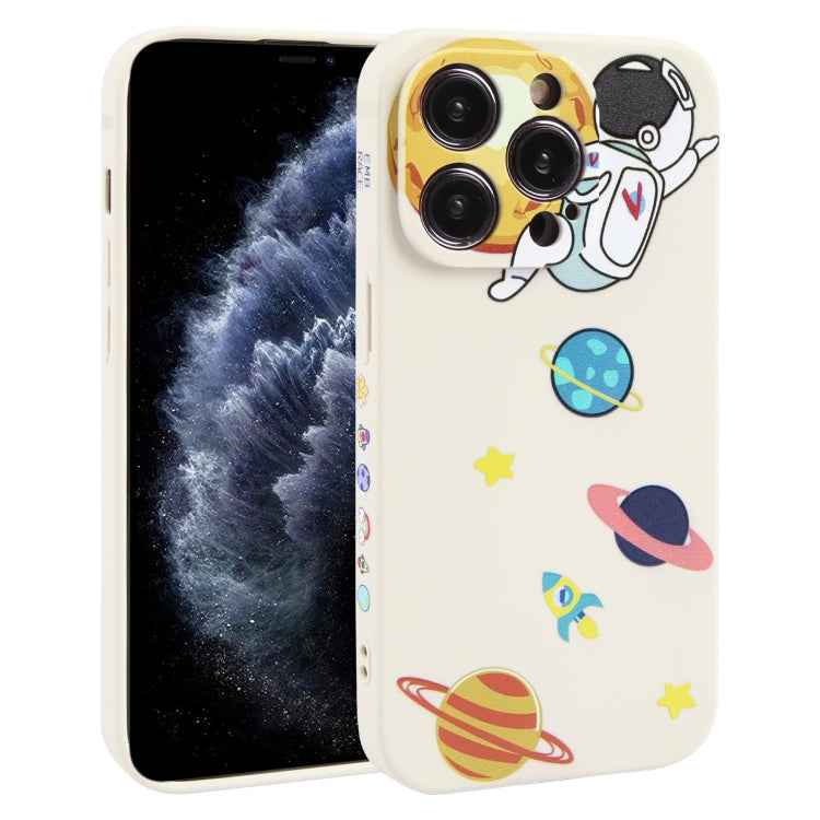 Hug Moon Astronaut Pattern TPU Phone Case