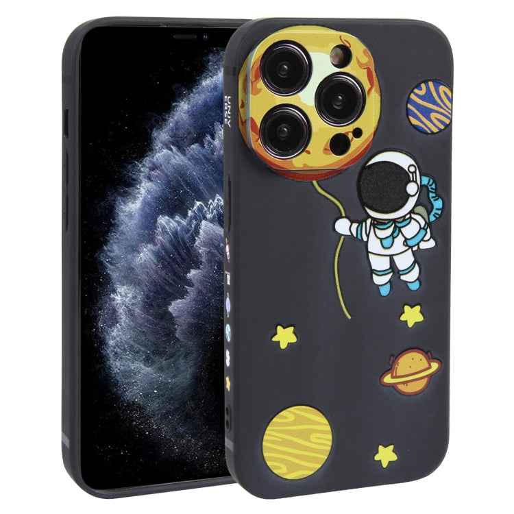Hug Moon Astronaut Pattern TPU Phone Case