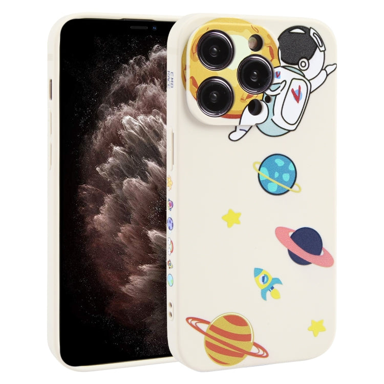 Hug Moon Astronaut Pattern TPU Phone Case