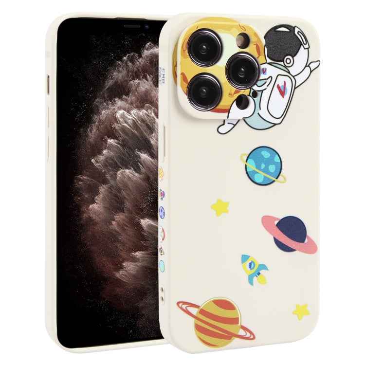 Hug Moon Astronaut Pattern TPU Phone Case
