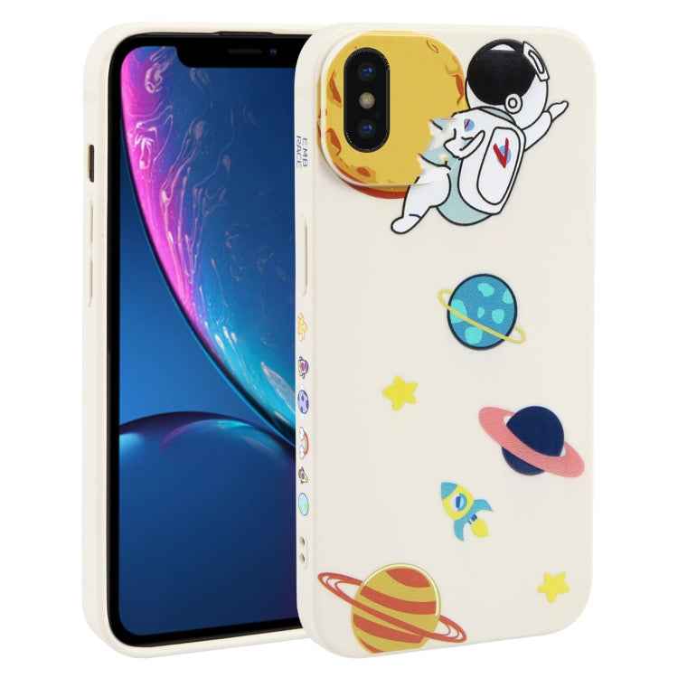Hug Moon Astronaut Pattern TPU Phone Case