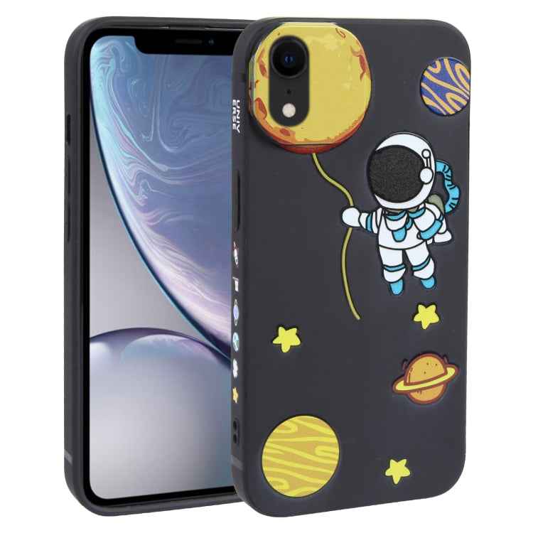 Hug Moon Astronaut Pattern TPU Phone Case