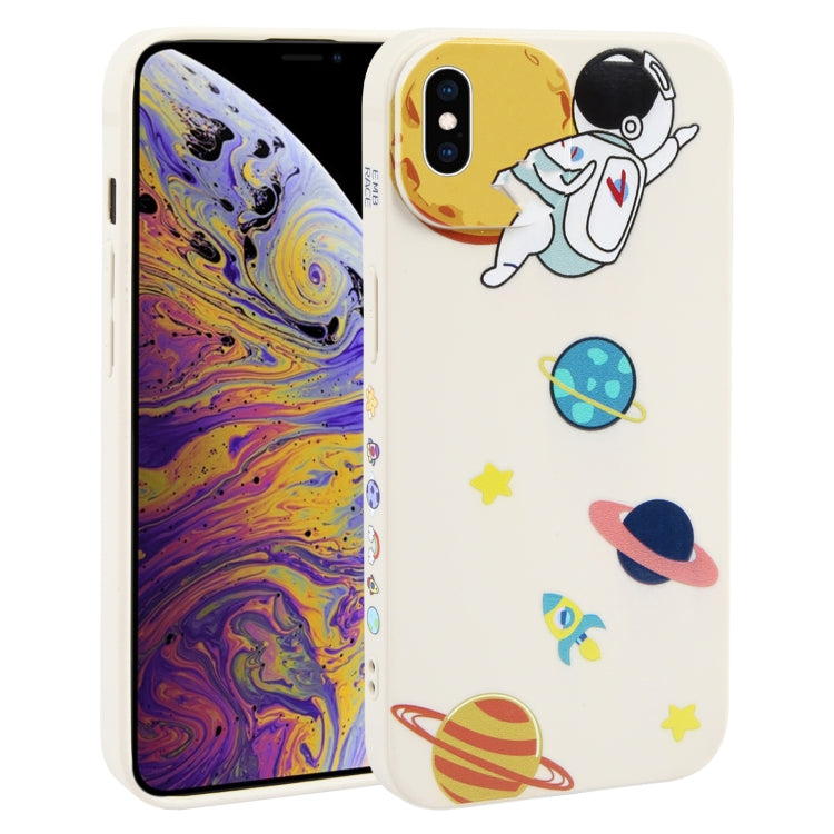 Hug Moon Astronaut Pattern TPU Phone Case