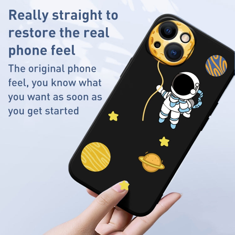 Hug Moon Astronaut Pattern TPU Phone Case