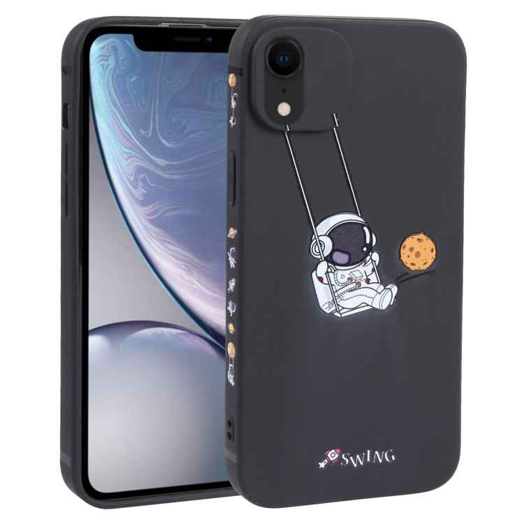 Astronaut Swinging Pattern TPU Phone Case, For iPhone XS / X, For iPhone XR, For iPhone XS Max, For iPhone 8 Plus / 7 Plus