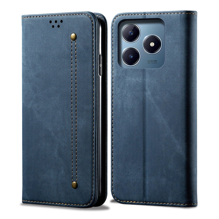 Denim Texture Flip Leather Phone Case, For Realme Note 60 4G / C61 4G, For Realme 13 Pro 5G Global, For Realme GT 6T 5G Global, For Realme GT 6 5G Global, For Realme C63 / C61, For Realme 12 Pro / 12 Pro+, For Realme GT5 Pro, For Realme 11 5G Global / ...