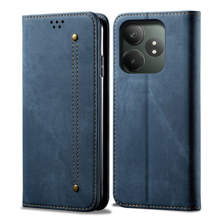 Denim Texture Flip Leather Phone Case, For Realme Note 60 4G / C61 4G, For Realme 13 Pro 5G Global, For Realme GT 6T 5G Global, For Realme GT 6 5G Global, For Realme C63 / C61, For Realme 12 Pro / 12 Pro+, For Realme GT5 Pro, For Realme 11 5G Global / ...
