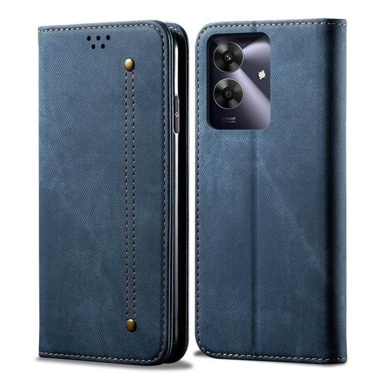 Denim Texture Flip Leather Phone Case, For Realme Note 60 4G / C61 4G, For Realme 13 Pro 5G Global, For Realme GT 6T 5G Global, For Realme GT 6 5G Global, For Realme C63 / C61, For Realme 12 Pro / 12 Pro+, For Realme GT5 Pro, For Realme 11 5G Global / ...