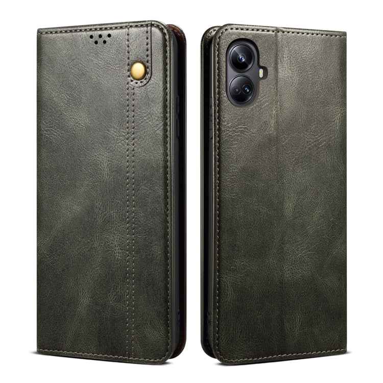Oil Wax Crazy Horse Texture Leather Phone Case, For Realme 11 Pro / 11 Pro+, For Realme C65 4G, For Realme 10 Pro+