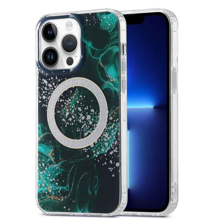 Dual-side IMD Marble Magsafe Phone Case, For iPhone 13 Pro Max, For iPhone 15, For iPhone 13 Pro, For iPhone 13, For iPhone 12, For iPhone 12 Pro Max