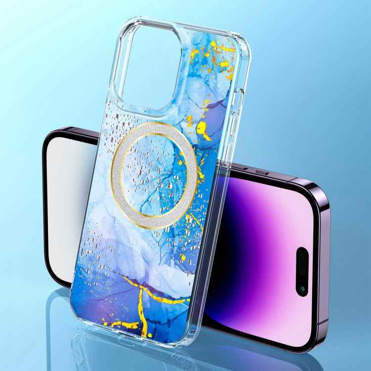 Dual-side IMD Marble Magsafe Phone Case, For iPhone 13 Pro Max, For iPhone 15, For iPhone 13 Pro, For iPhone 13, For iPhone 12, For iPhone 12 Pro Max