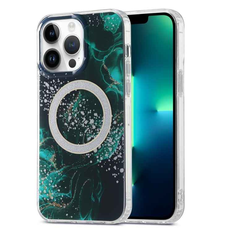 Dual-side IMD Marble Magsafe Phone Case, For iPhone 13 Pro Max, For iPhone 15, For iPhone 13 Pro, For iPhone 13, For iPhone 12, For iPhone 12 Pro Max