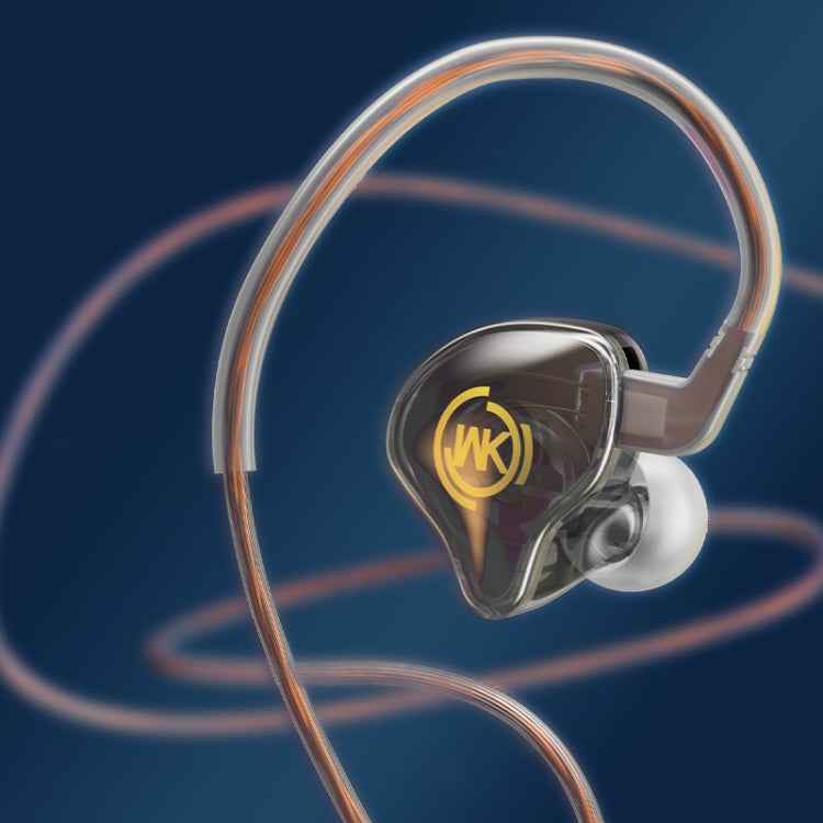 WK YC08 8 Pin Transparent Music Call Wired Earphone, Length: 1.2m