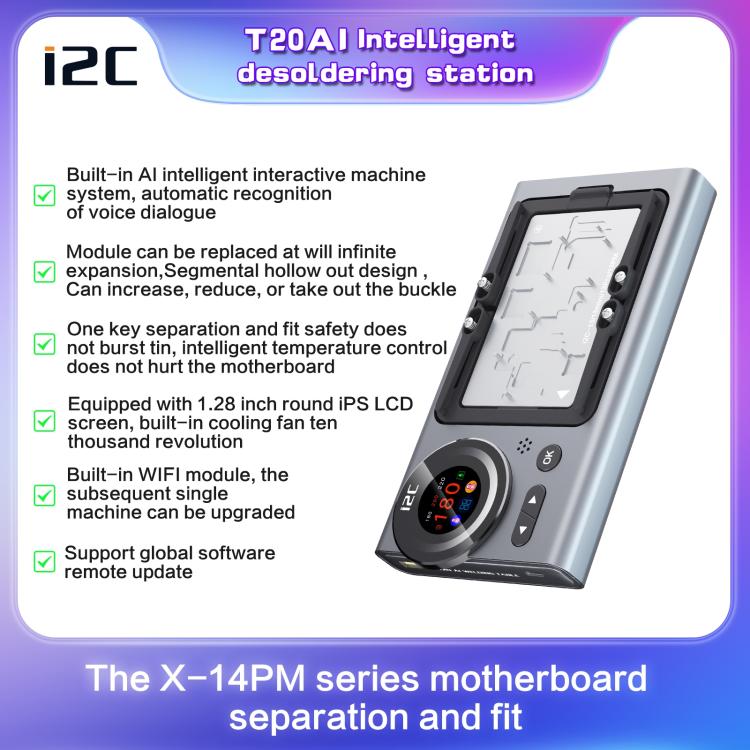 i2C T20 Heating Platform Module, For iPhone 17 Series, For iPhone 16 Series, For iPhone 15 Series, For iPhone 14 Series, For iPhone 13 Series, For iPhone 12 Series, For iPhone X / 11 Series, For Universal Series