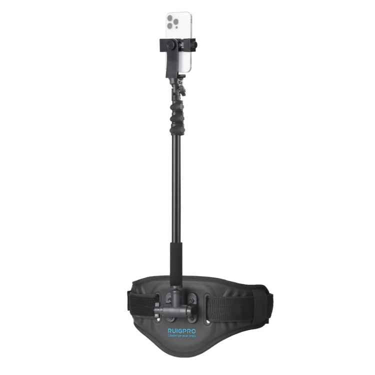 RUIGPRO Waist Belt Mount Strap, For Phone Gimbal Stabilizer, With Action Cameras Adapter, With Phone Clamp, With Phone Clamp & Selfie Stick, With Adapter & Selfie Stick