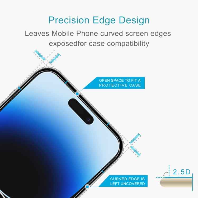 50pcs 0.26mm 9H 2.5D High Aluminum Tempered Glass Film