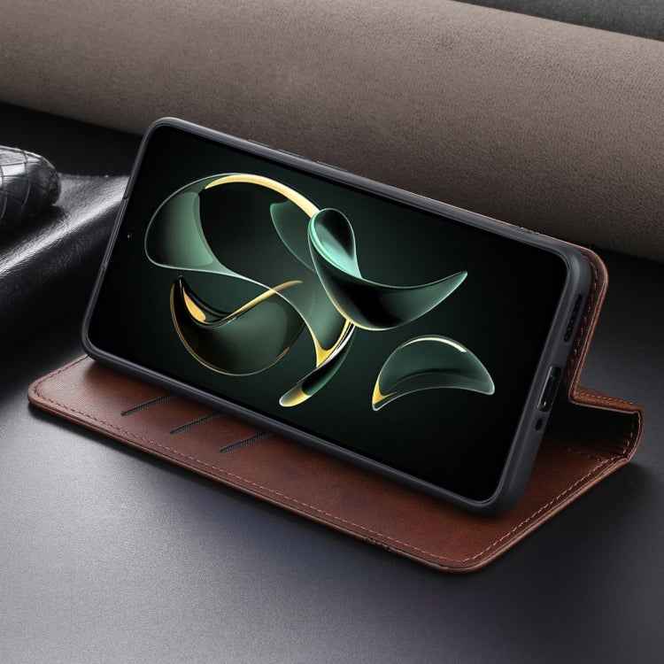 AZNS Magnetic Calf Texture Flip Leather Phone Case, For Xiaomi Redmi K60 Ultra/Mi 13T/13T Pro, For Xiaomi Redmi K70/K70 Pro, For Xiaomi Redmi 12 4G, For Xiaomi Redmi Note 12S