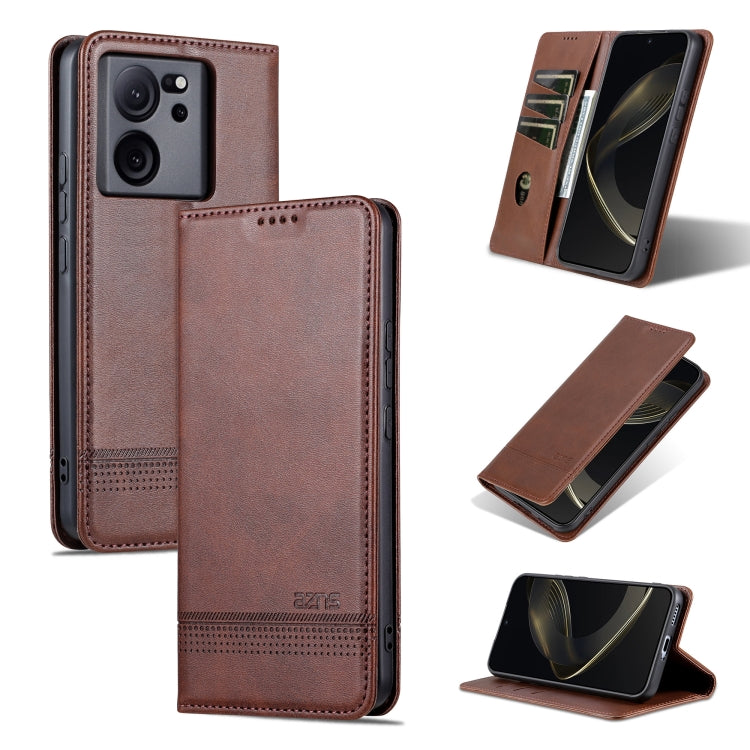 AZNS Magnetic Calf Texture Flip Leather Phone Case