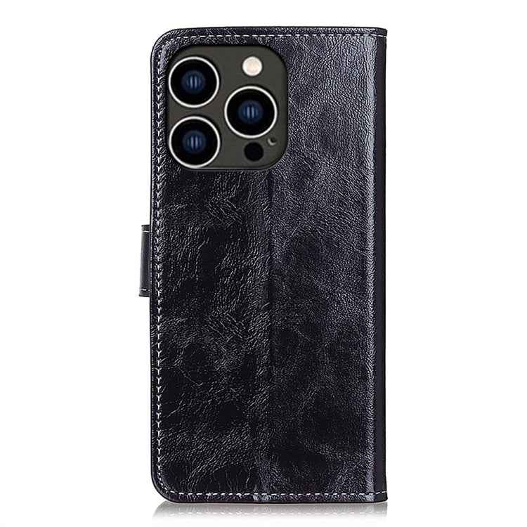 Retro Crazy Horse Texture Horizontal Flip Leather Phone Case, For iPhone 15 Pro Max, For iPhone 15 Pro, For iPhone 15 Plus, For iPhone 15