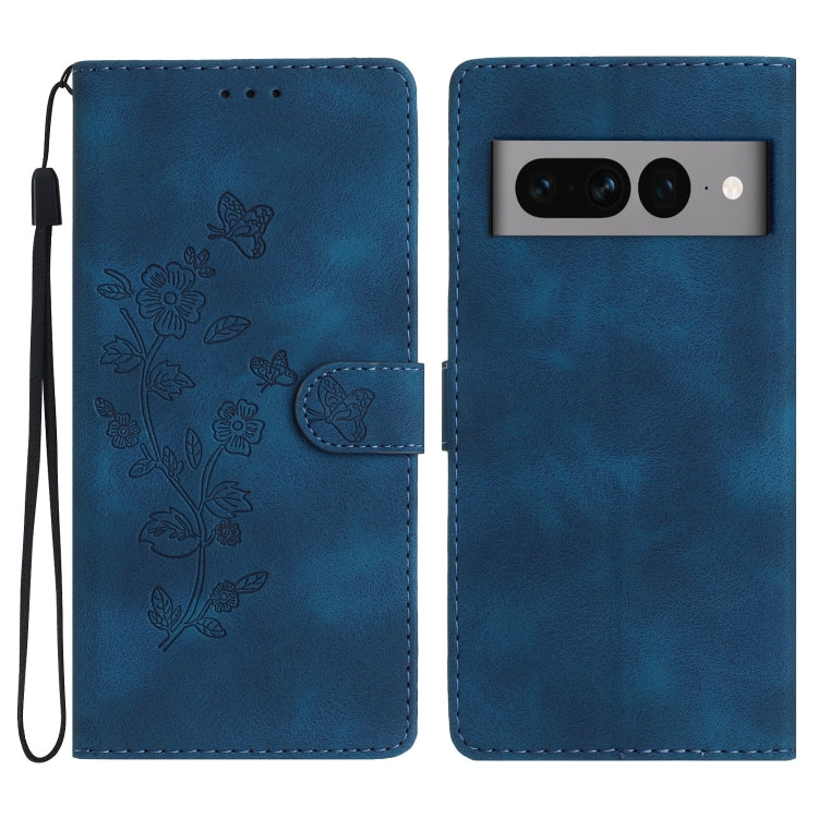 Flower Butterfly Embossing Pattern Leather Phone Case, For Google Pixel 9a, For Google Pixel 8 Pro, For Google Pixel 8, For Google Pixel 7a, For Google Pixel 7 Pro, For Google Pixel 7, For Google Pixel 6a, For Google Pixel 6 Pro