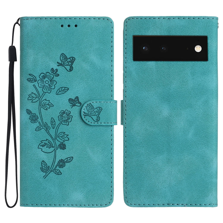 Flower Butterfly Embossing Pattern Leather Phone Case