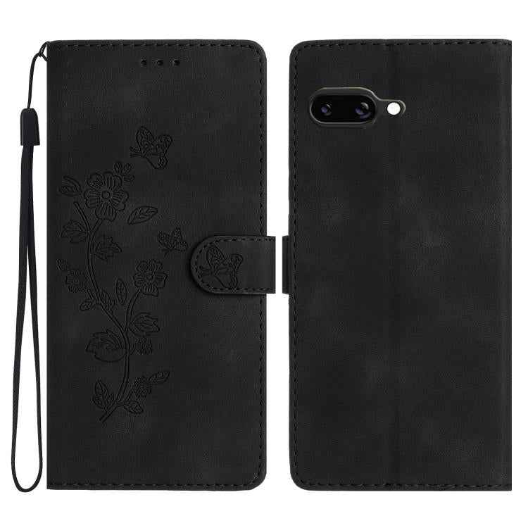 Flower Butterfly Embossing Pattern Leather Phone Case, For Google Pixel 9a, For Google Pixel 8 Pro, For Google Pixel 8, For Google Pixel 7a, For Google Pixel 7 Pro, For Google Pixel 7, For Google Pixel 6a, For Google Pixel 6 Pro