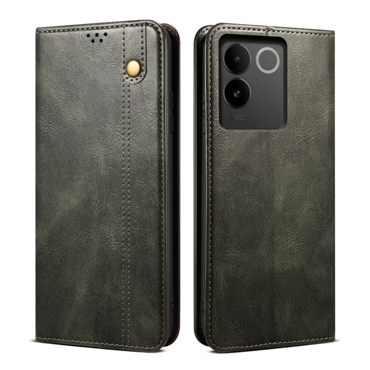 Oil Wax Crazy Horse Texture Leather Phone Case, For vivo S18, For vivo X100 Pro, For vivo X100, For vivo Y36 5G / 4G, For vivo S17e, For vivo Y78 5G