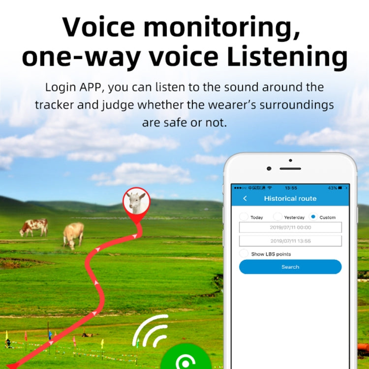 V44 Solar Energy Waterproof Cattle and Sheep GPS Tracker