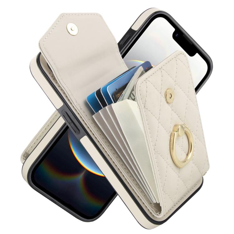 Rhombic Texture Card Bag Phone Case with Long Lanyard, For iPhone 17e / 16e, For iPhone 17 Pro Max, For iPhone 17 Pro, For iPhone 17, For iPhone Air, For iPhone 15 Pro Max