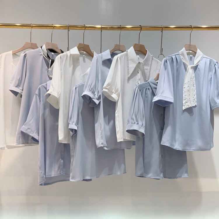 100-Pack Bulk Buy T-shirt Top Blouse, Clearance Clothes Insanely Low Prices, Style and Size & Color Match Randomly, T-shirt